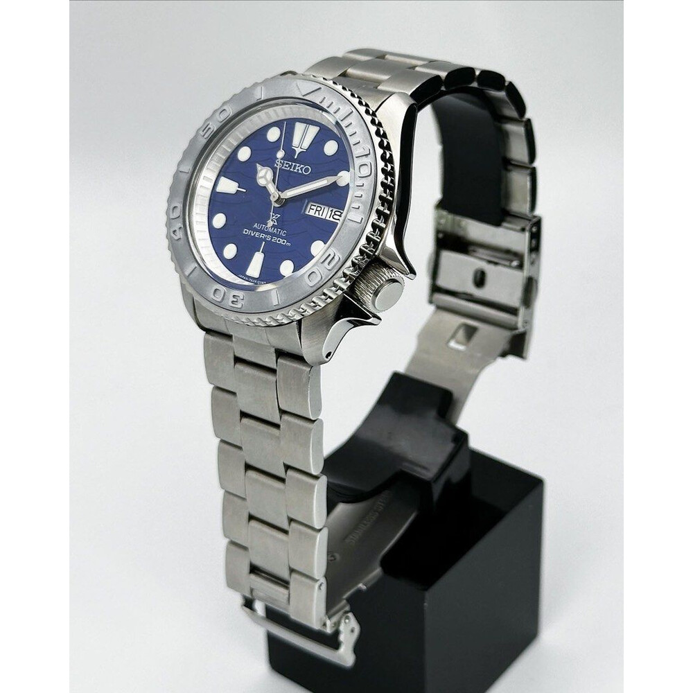 Custom Seiko Mod Blue Wave SKX Yachtmaster 42mm